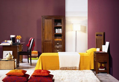 Color violeta en la decoración (tonos lilas o morados)