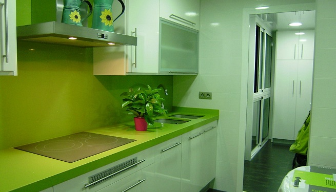 Decorar la cocina de color verde