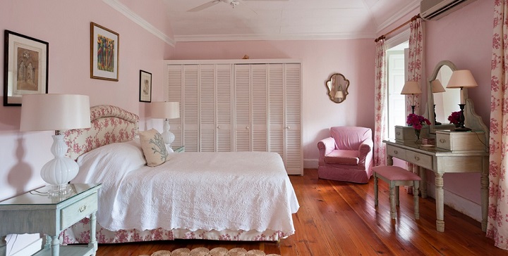 Decoración rosa para el dormitorio
