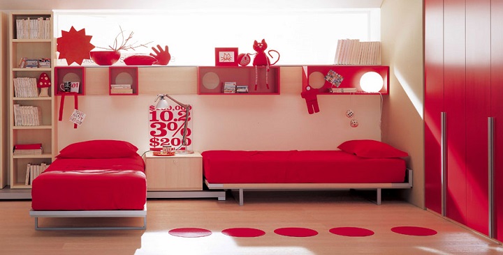 Fotos de dormitorios de color rojo