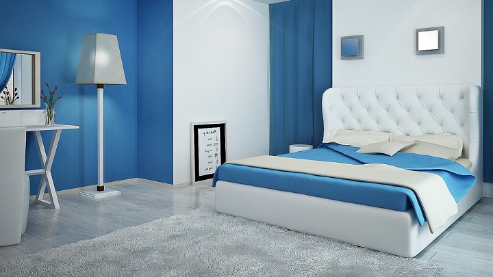 Fotos de dormitorios decorados en blanco y azul