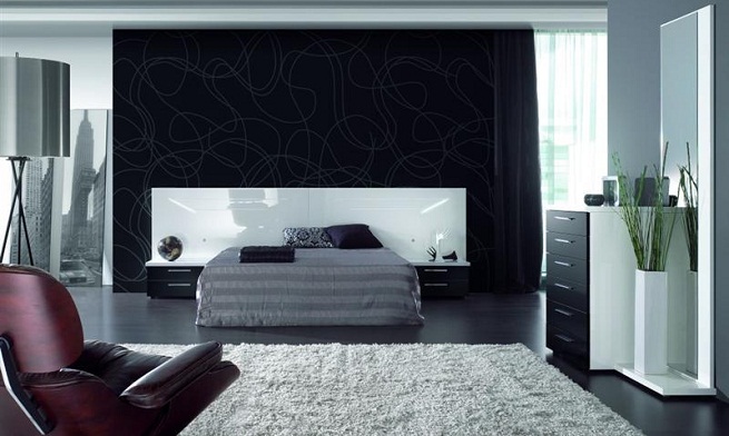 Decorar un dormitorio de color negro