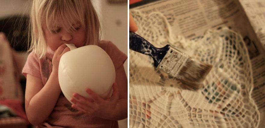 Doily Lamp