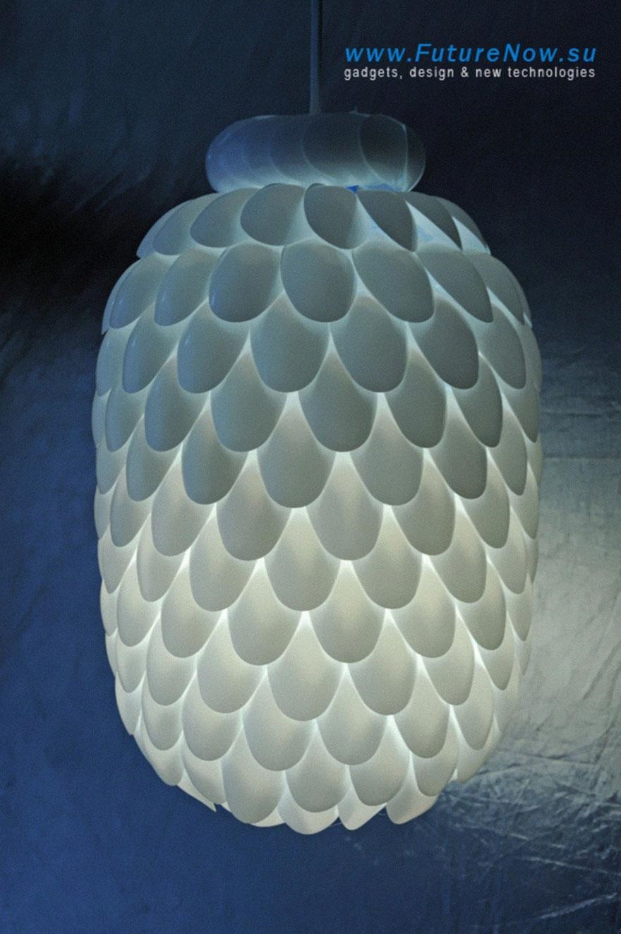 Plastic Spoon Lamp 3