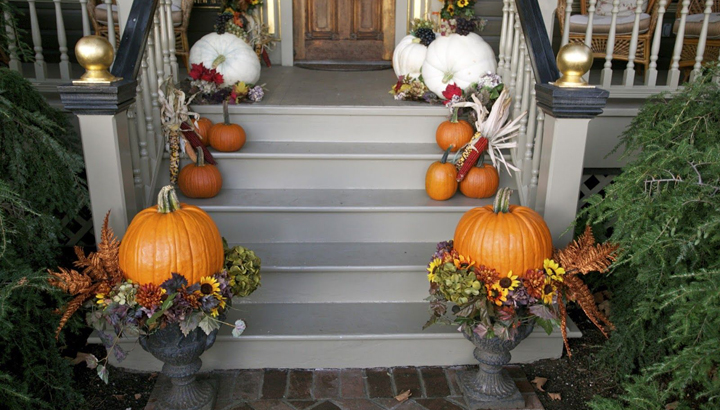 Recibidor decorado para Halloween