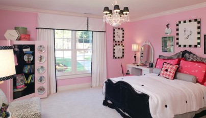 Decoración rosa para el dormitorio