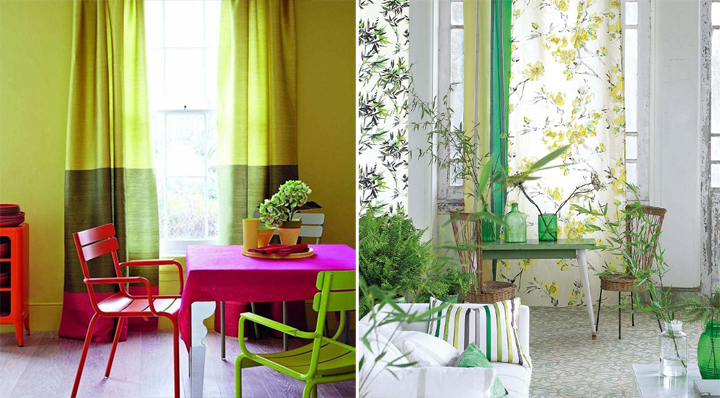 decorar un comedor de color verde