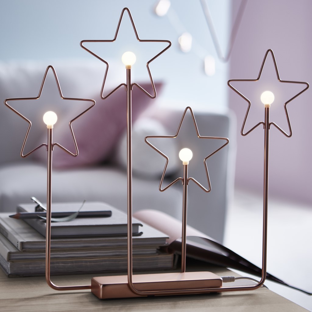 IKEA adorno estrellas acero plastico y bronce