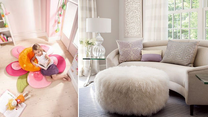 ideas para decorar con un puf