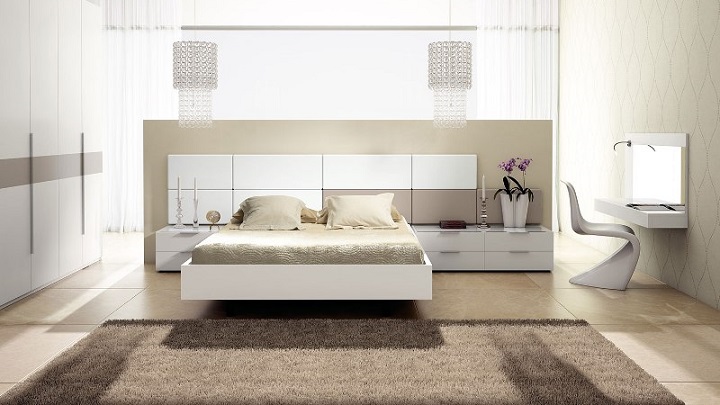 beige dormitorio moderno