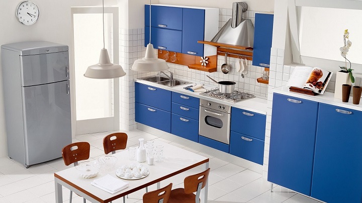 cocina azul foto