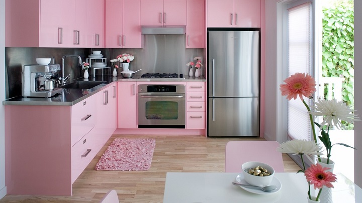 cocina rosa foto